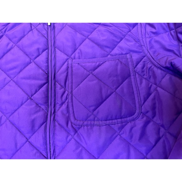 Lauren‎ Ralph Lauren Jacket Quilted Coat Womens P/M Petite Medium Purple Jacket - Picture 4 of 14